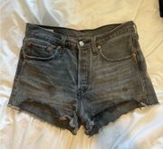 Levi’s 501 shorts high rise original fit size 26 color: Hit the road BB- Black.