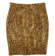 Antonio Melani Snakeskin Luxury Leather Caroline Pencil Skirt Womens Size Xs