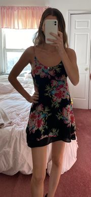 Black And Floral Sundress 