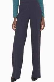 NWT MAXMARA NAVY BLUE TUNDRA CREPE WIDE LEG TROUSERS