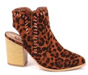 New! CCOCCI Cheetah Print Open Heel Booties Size 10