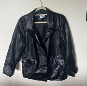 Princess Polly Black Faux Leather Jacket