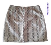 Entro Vegan Faux Leather Snake Mini Skirt 