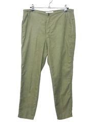 The Great. Carpenter Slim Trousers Pants Beat Up Army Green High Rise Women’s 27