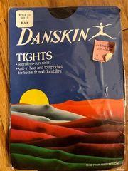 Vintage Danskin Tights Size D Black Dancer Dance Ballet Fashion Exercise 1982