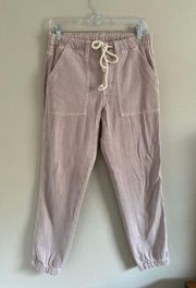 Light Pink Cargo Joggers