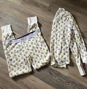 Waffle Floral Pajama Set