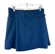 L.L. Bean Comfort Trail Mid Rise Skort Skirt Nautical Navy Blue Women’s 8