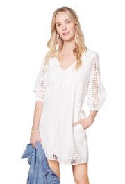 Evereve Presley Eyelet Dress - White - Large