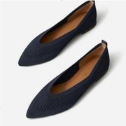 Everlane The 40 Hour flat in Reknit Black Pointed Size 8 NEW