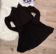 chiffon black dress