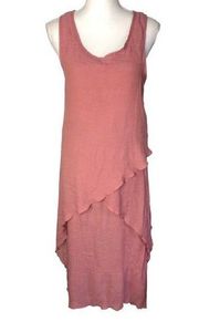 Exist Layered Sleeveless Midi Tank Dress in Mauve