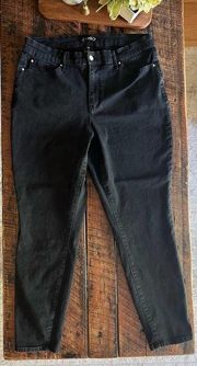 Black Belle High Rise Skinny Nanette Lepore Jeans,  Size 16