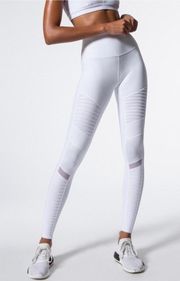 Alo Yoga High-Waisted White MOTO Legging