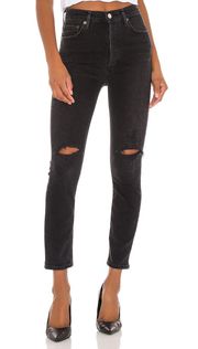 Distressed Black Jeans