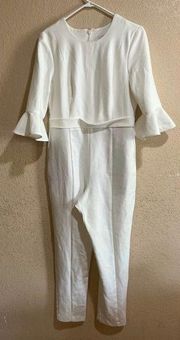 Black Halo White Brooklyn Jumpsuit Size 12