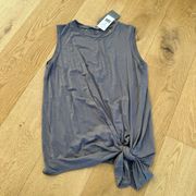 ILTM Paige Knotted Tank in Silver