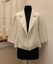 Dana Buchman 100% linen Petite Sz 6 white Blazer