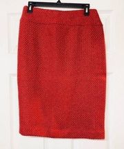 Moulinette Souers tweed pencil skirt red