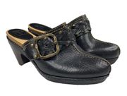 New Women's Frye Candice Woven Strap Leather Healed Mule Clog-6