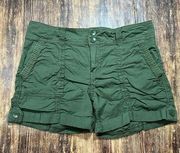 True Craft Olive Green Sz 11 Rouched Stretch Shorts