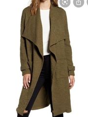 Drapey Bouclé Trench Coat XS