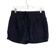 Maurices Black High Rise Drawstring Waist Pull-on Fabric Shorts