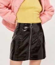 Faux Patent Leather Skirt