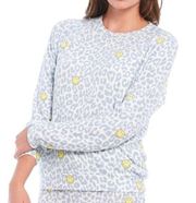 PJ Salvage Smiley Peachy Animal Print Lounge Top Long Sleeve