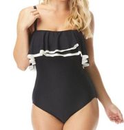 Coco Reef Agate Ruffle Bandeau one piece swimsuit