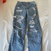 pacsun high rise straight jeans