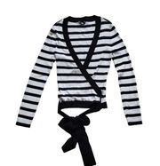 GBG  Los Angeles womens black white stripe long sleeve sweater size M