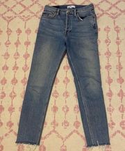 Re/Done High Rise Ankle Crop Jean