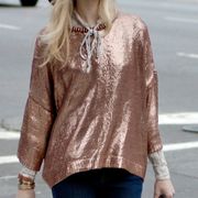 Rachel Roy Metallic Painted Sweater