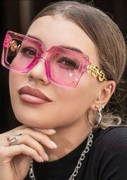 Pink Oversized Sunglasses