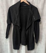 AllSaints Cardigan Wool Black/ Grey Toned Jacket/Sweater