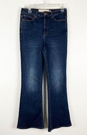 SOFT SURROUNDINGS Dark Wash High Rise Flared Legs Jeans, Size 4