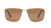 Guess Womens 56mm Square Sunglasses in Gold/Brown NEW