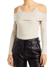 Jonathan Simkhai Womens Piper Off The Shoulder Ribbed Pullover Top XS