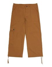 Inter Continental Cropped Nylon Travel Cargo Pants Brown Size 6