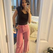 BDG Pink Corduroy Wide Leg Jeans