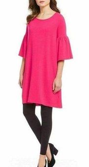 Bryn Walker Rivera Fleece Tunic Dress Pink Bell Sleeved Size Medium Sz M New