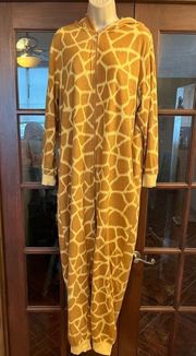 Giraffe Ladies Hooded Size XL/XXL Onsie Loungewear Pajamas