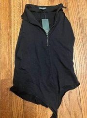 Black Zip Up Bodysuit 