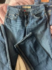 denim Buckle Flare Jean