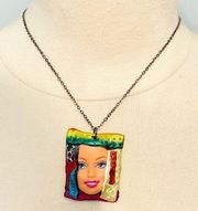 Multicolor Barbie Head Handmade Necklace