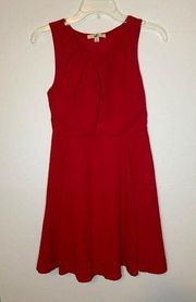 Ya Los Angeles Small A-Line Dress Red Silk Blend