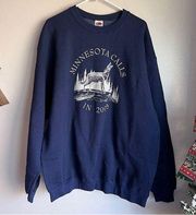 Vintage Minnesota Wolf Wildlife Crewneck Sweatshirt