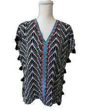 ESCAPADA Tropical Fringe Womens Swim Coverup Size Medium