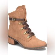 NWT KORK-EASE Reese Suede Lace-up Boots Tan US 9